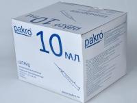 10 мл трехкомпонентный шприц Pakro, с иглой 0,8х40, 100 шт купить в Ярославле