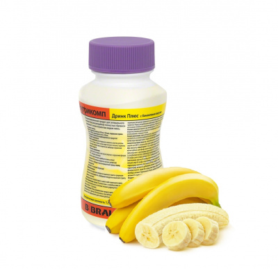 Нутрикомп Дринк Плюс банановый 200 мл. в пластиковой бутылке купить оптом в Ярославле