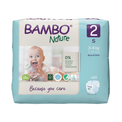 Эко-подгузники Bambo Nature 2 (3-6 кг), 30 шт купить оптом в Ярославле