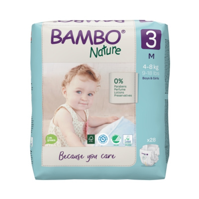 Эко-подгузники Bambo Nature 3 (4-8 кг), 28 шт купить оптом в Ярославле